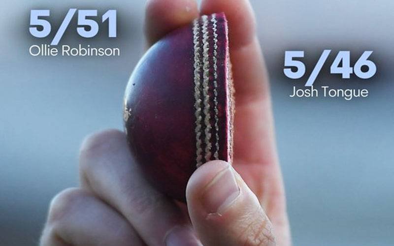 Bowl split into two by England players.
