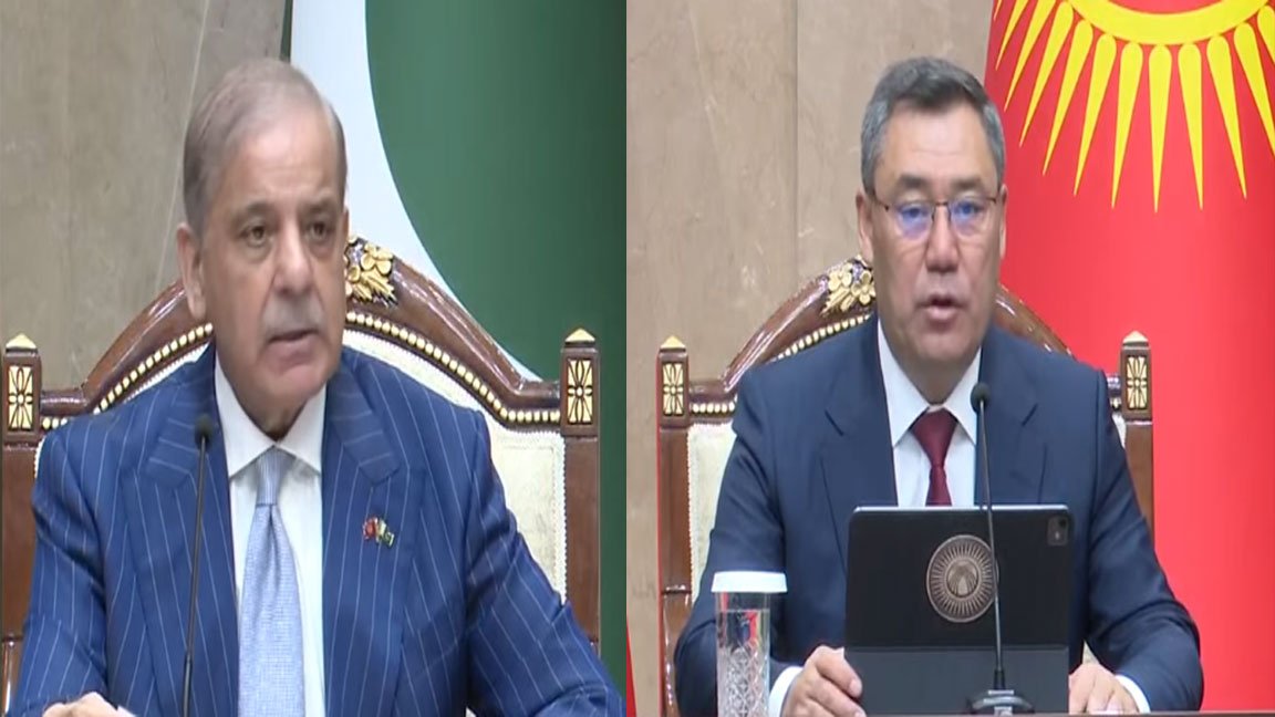 Shehbaz and Kyrgyzstan president press talk