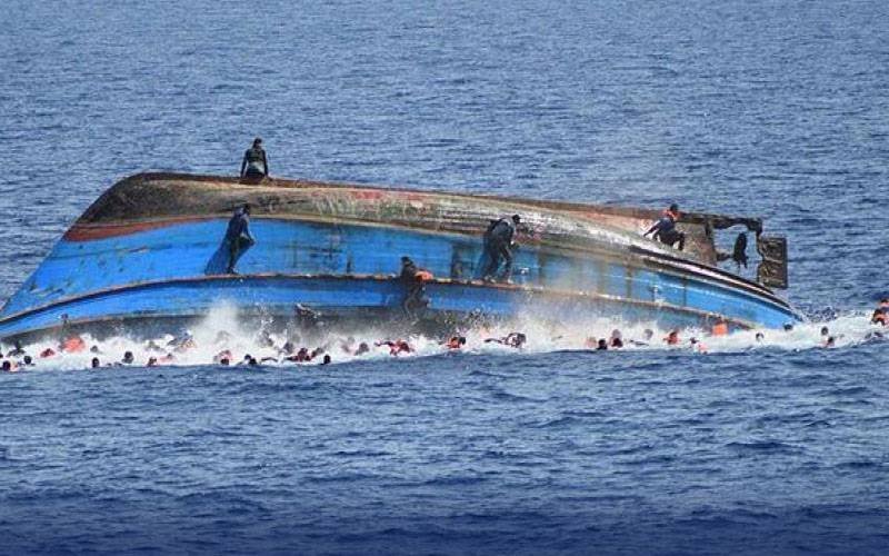 Ship sinking near Indonesia