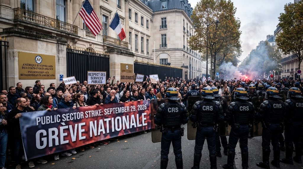 The US Embassy in France has issued a demonstration alert ahead of the September 29 public sector strike. Here’s what American travelers need to know.