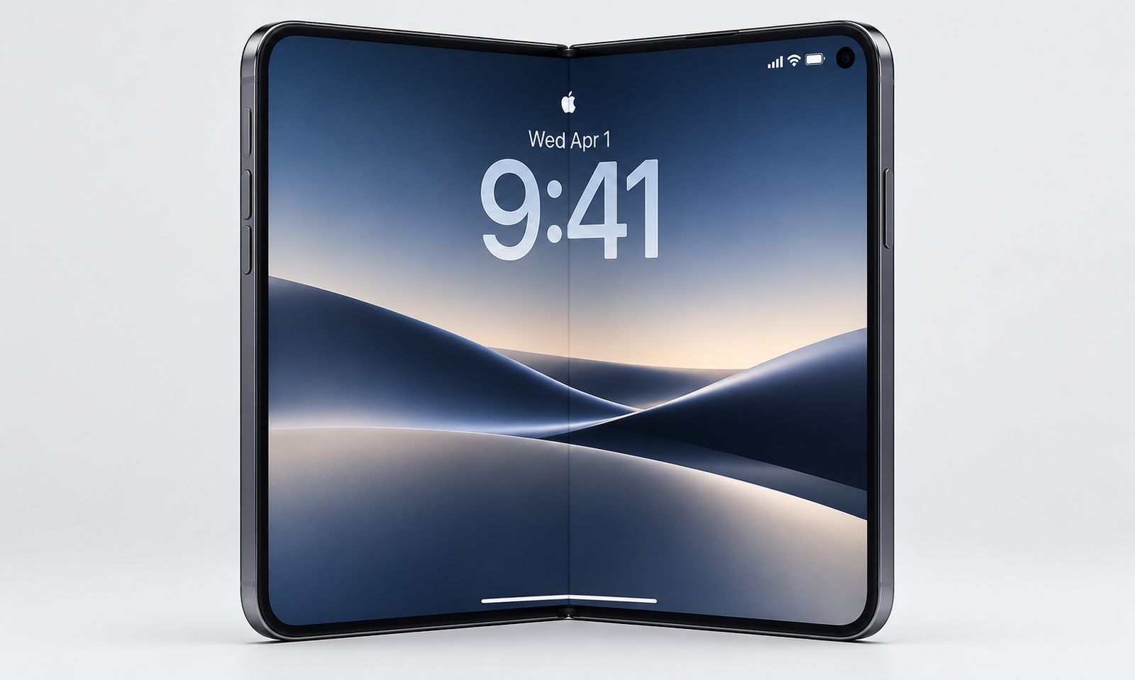 Apple unveiled its first foldable smartphone, the Duo, on Wednesday, marking a significant change for its flagship product. The device features a passport-sized design that opens into a wide, horizontal screen. It serves as Apple's thinnest handset to date.