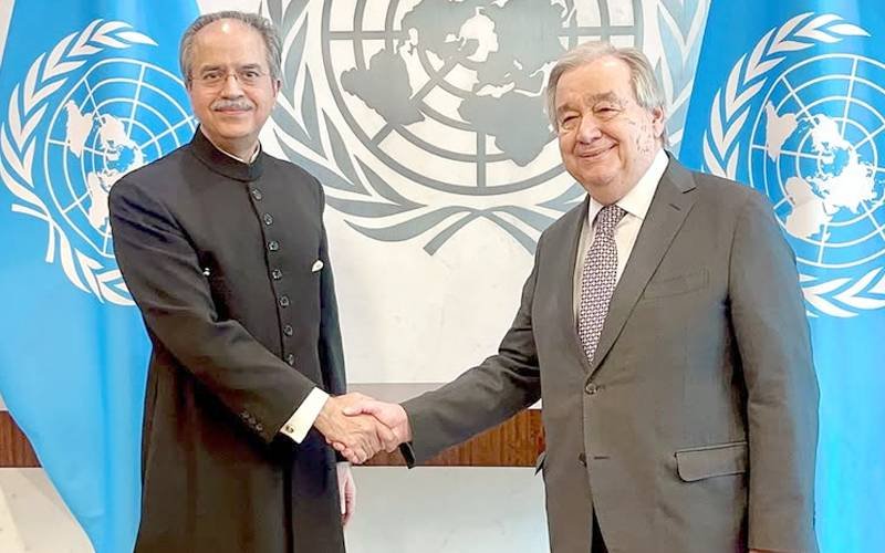 Farewell meeting of Asim Iftikhar with UN chief