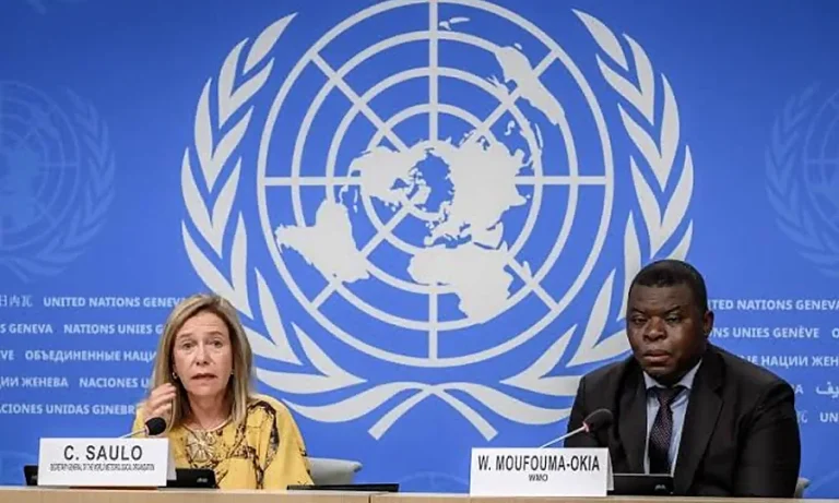 UN warning on extreme weather conditions.