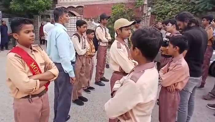 School closed due to students protest.
