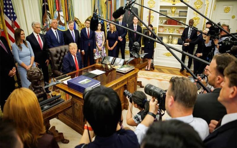 TV channels protest against Trump in US