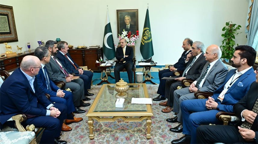 Delegation from Barrick Gold Corporation meets PM Shehbaz Sharif in Islamabad.