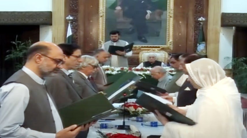 KP caretaker cabinet members take oath