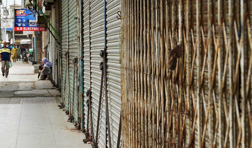 Traders observe shutter-down strike against inflated power bills
