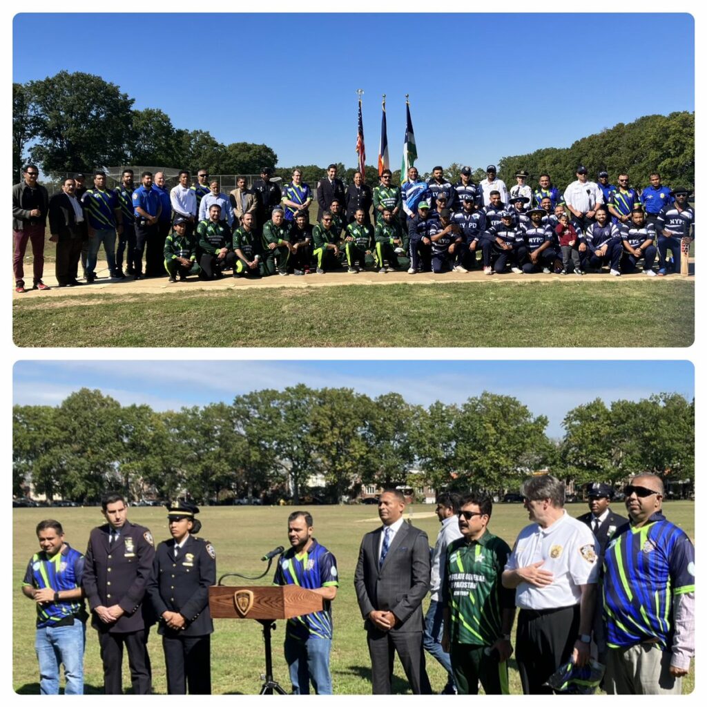 Friendly cricket match between NYPD and Pakistan Consulate