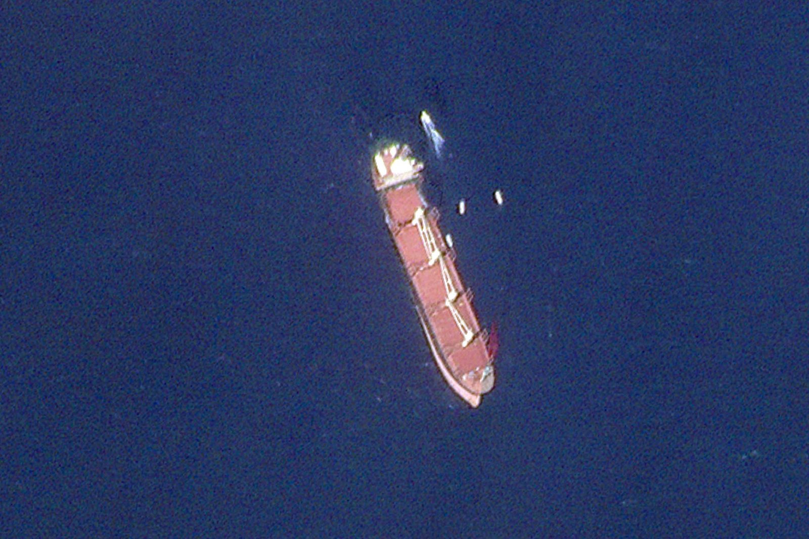 Ship destroyed by Houthis of Yemen