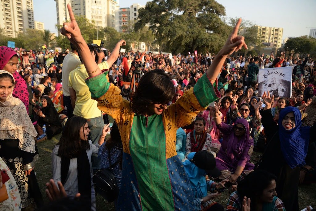 Women resolve to fight for rights on international day