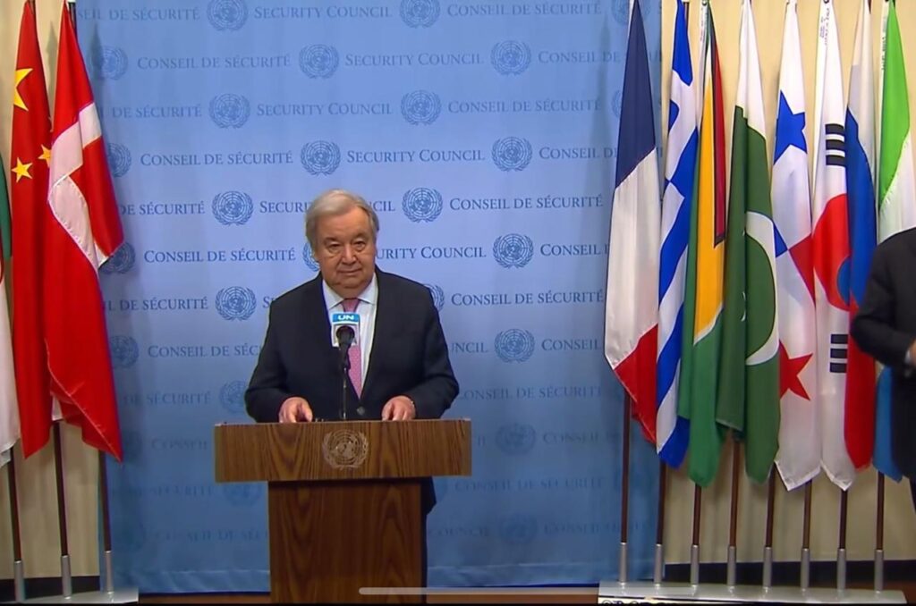 UN chief calls Gaza a killing field